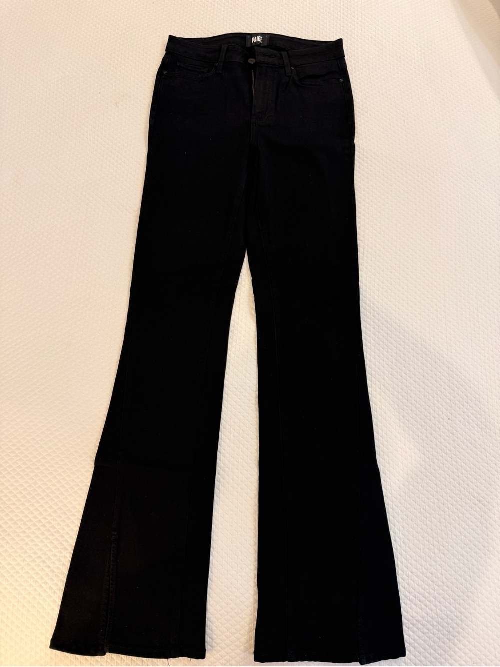 PAIGE Black Wide-Leg Flare Jeans